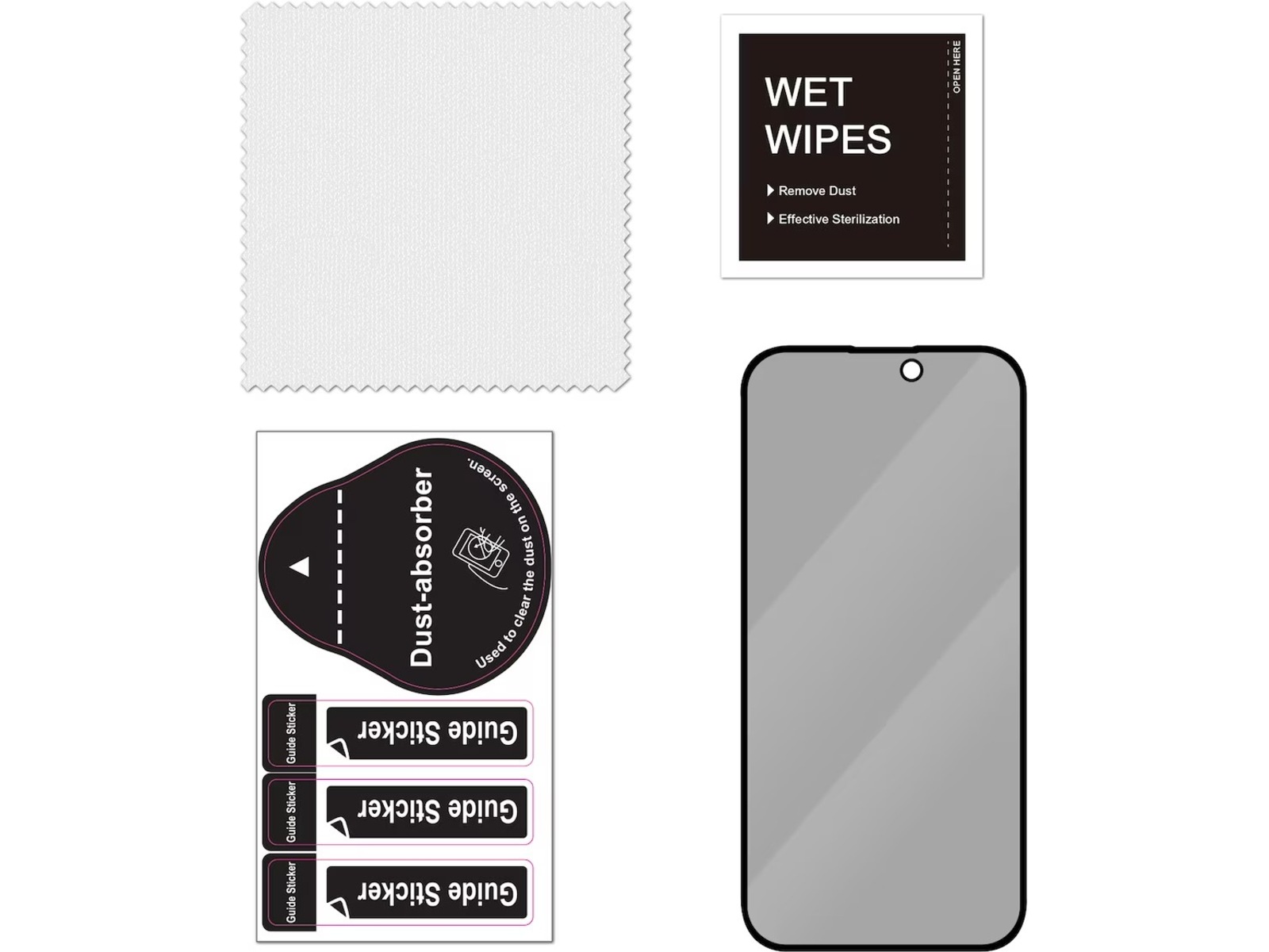 iiglo iPhone 16 Plus / 15 Plus 3D Privacy Skjermbeskytter Skjermbeskytter