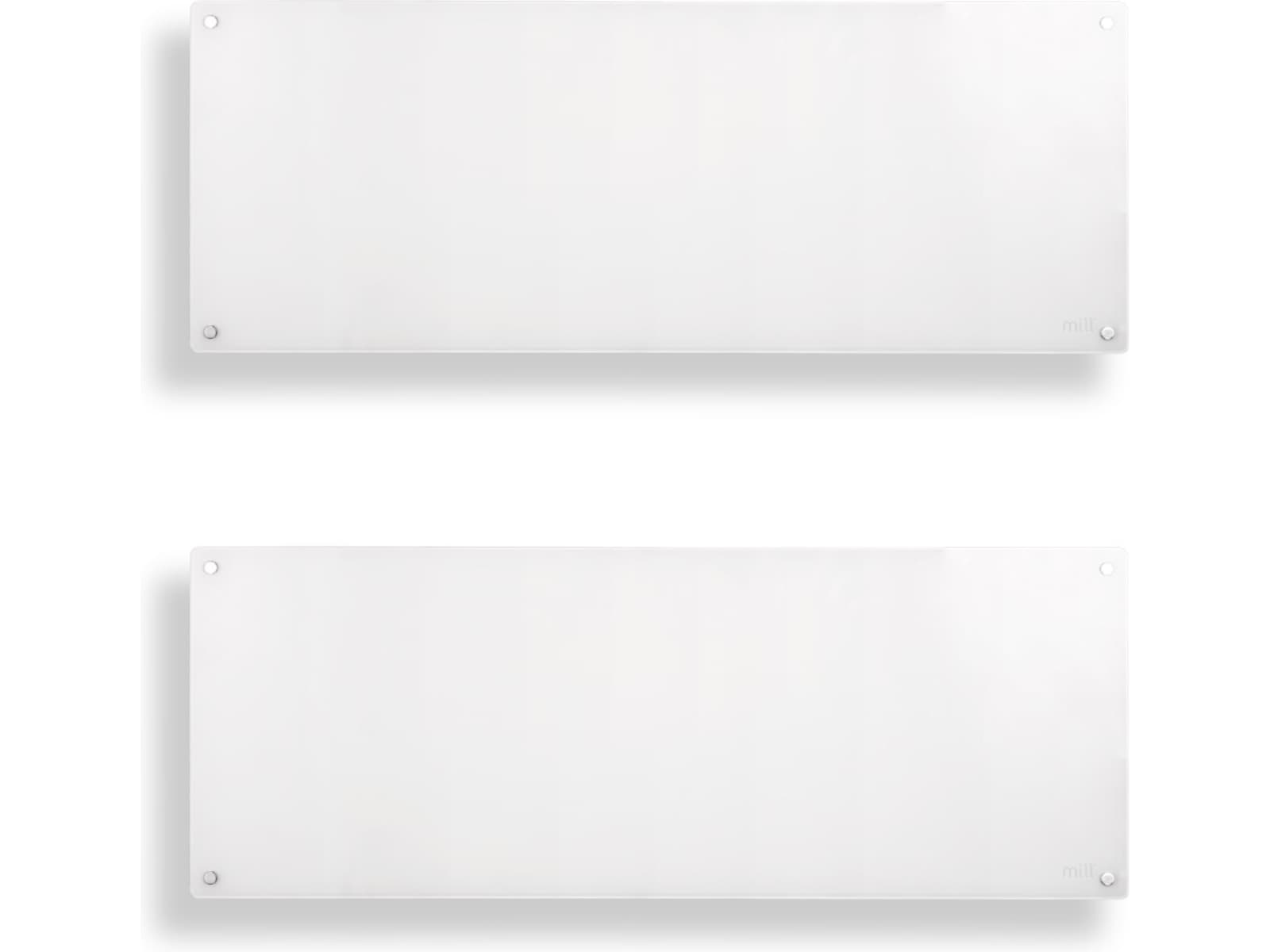 Mill Glass panelovn 1300W (hvit) 2-pack Panelovner