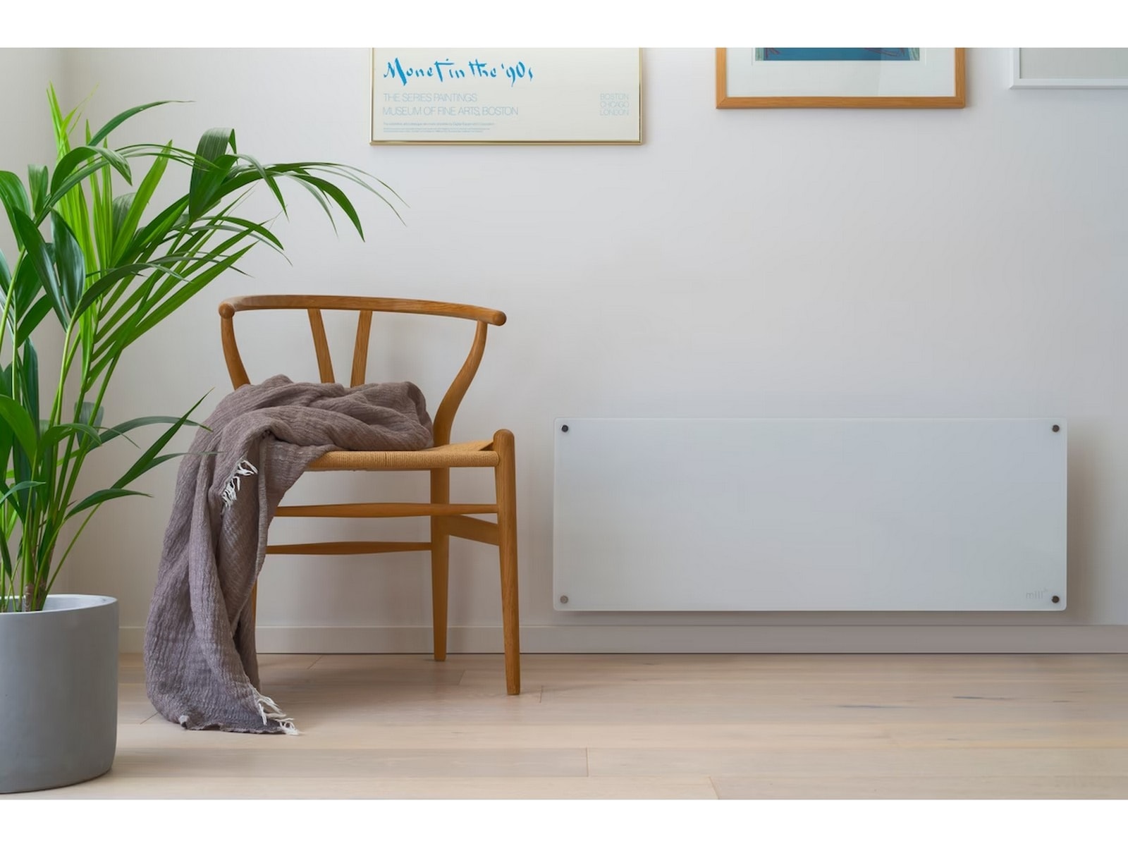 Mill Glass panelovn 1300W (hvit) 2-pack Panelovner