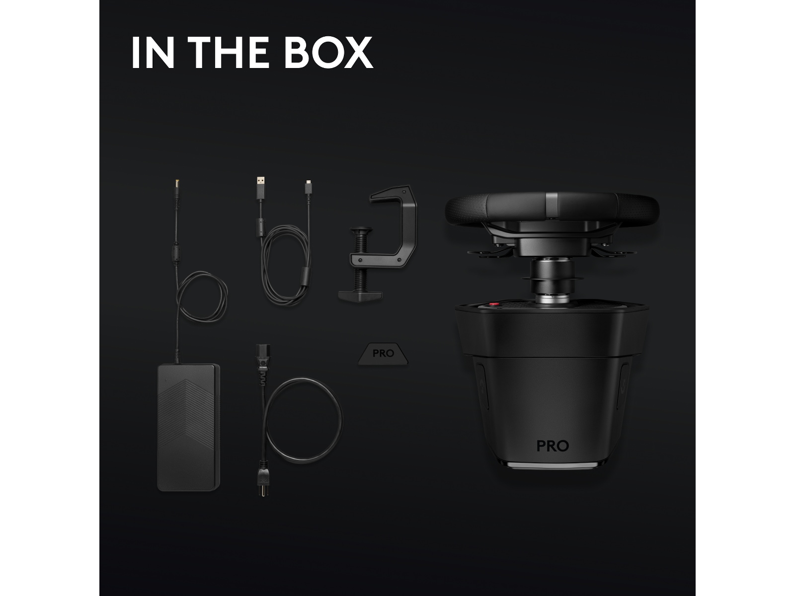 Logitech G PRO Racing Wheel Ratt og pedaler