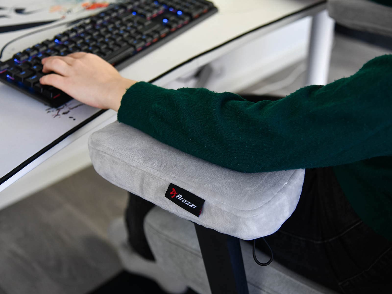 Arozzi Memoryskum armleneputer (grå) Tilbehør til gamingstoler