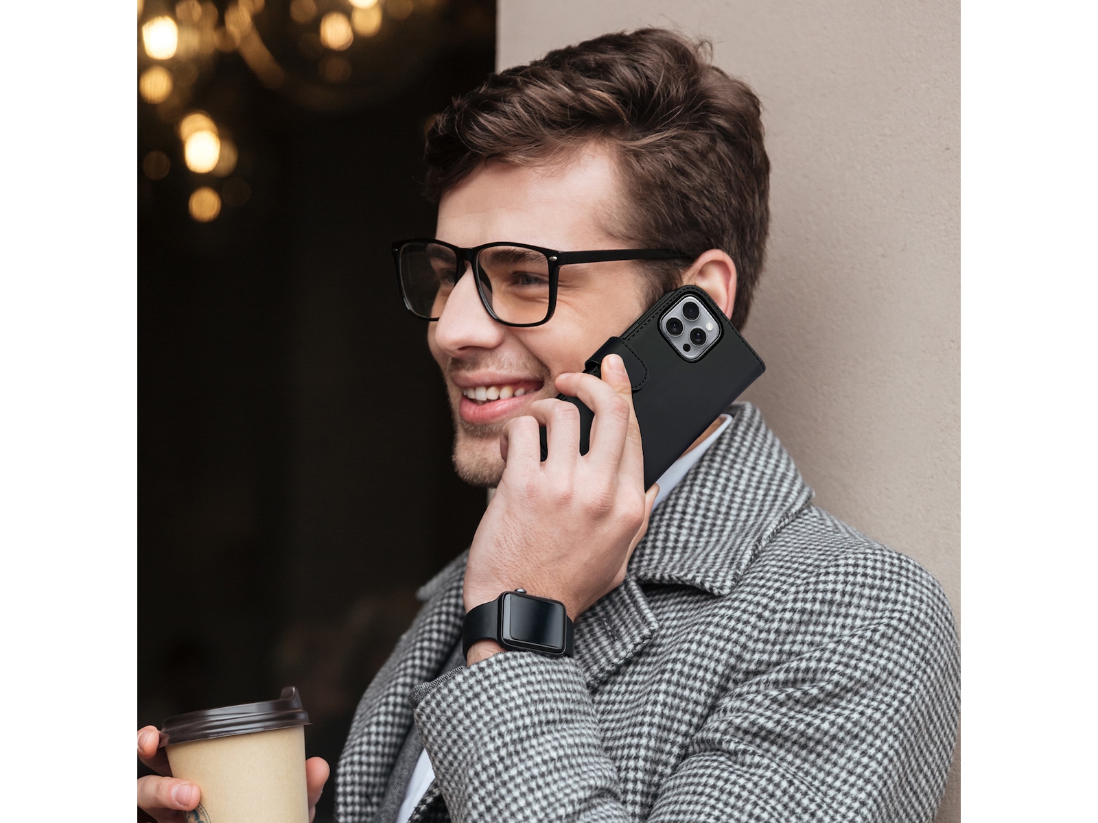 iiglo iPhone 16 Pro Max Lommebokdeksel (sort) Mobildeksel