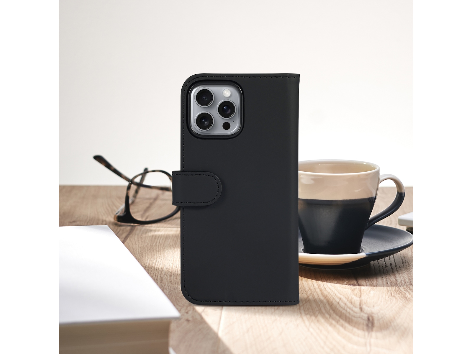 iiglo iPhone 16 Pro Max Lommebokdeksel (sort) Mobildeksel