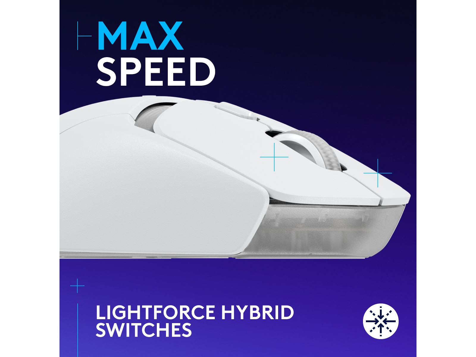 Logitech G G309 Lightspeed Gamingmus (hvit) Gamingmus