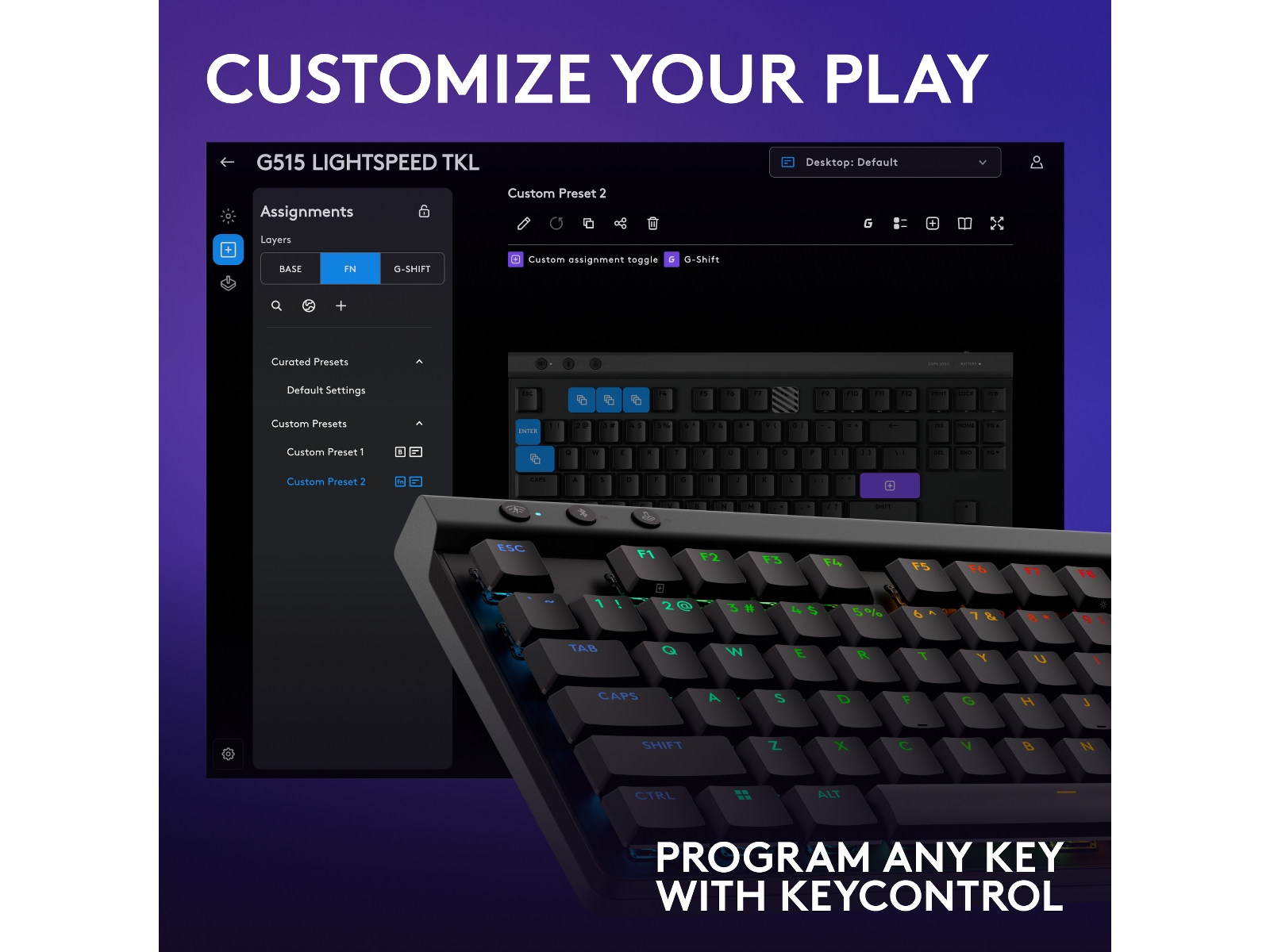 Logitech G G515 Lightspeed Gamingtastatur (sort) Gamingtastatur
