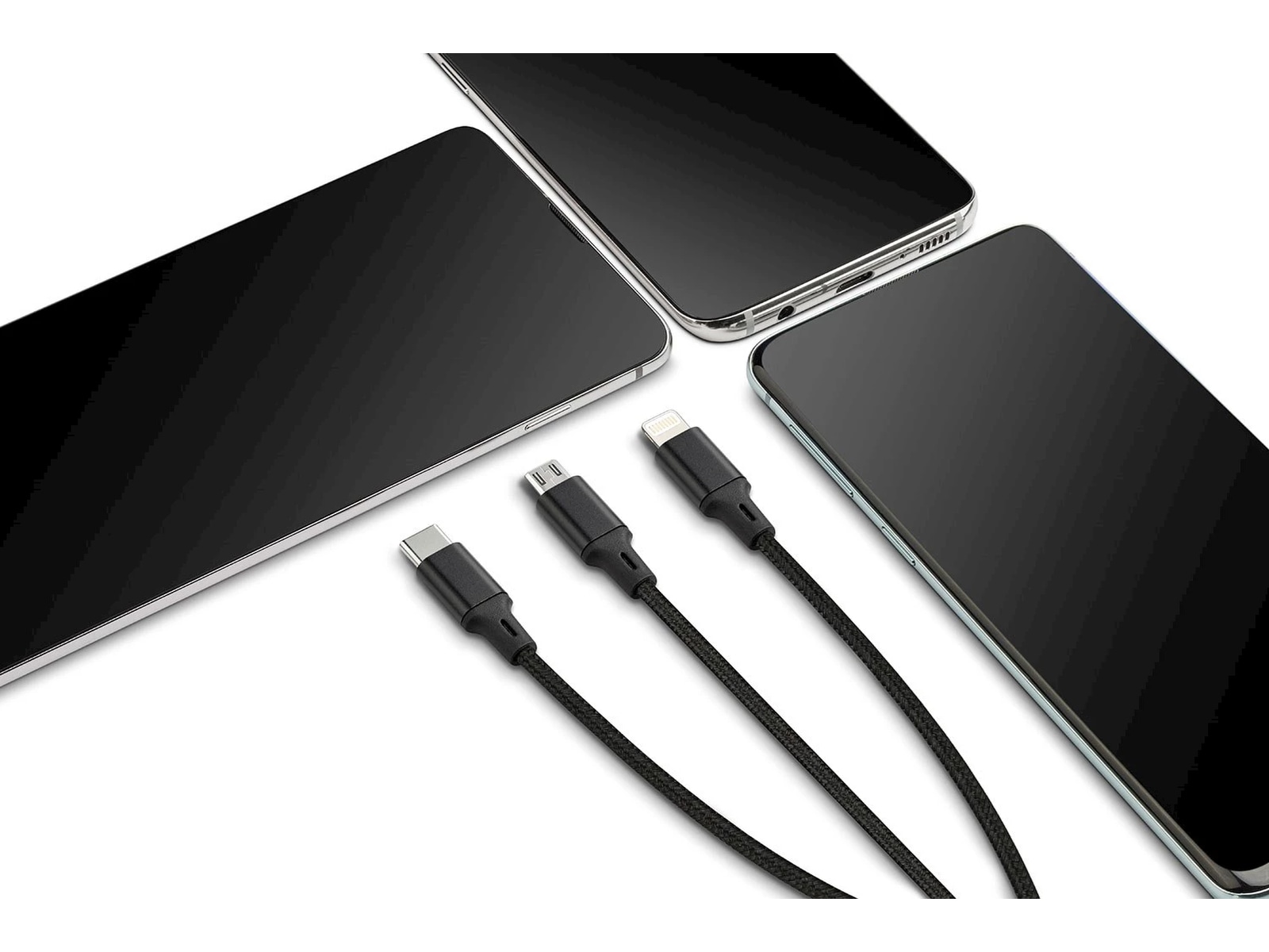 Andersson Micro-USB/USB-C/Lightning til USB-A kabel 1m (sort) USB-kabler