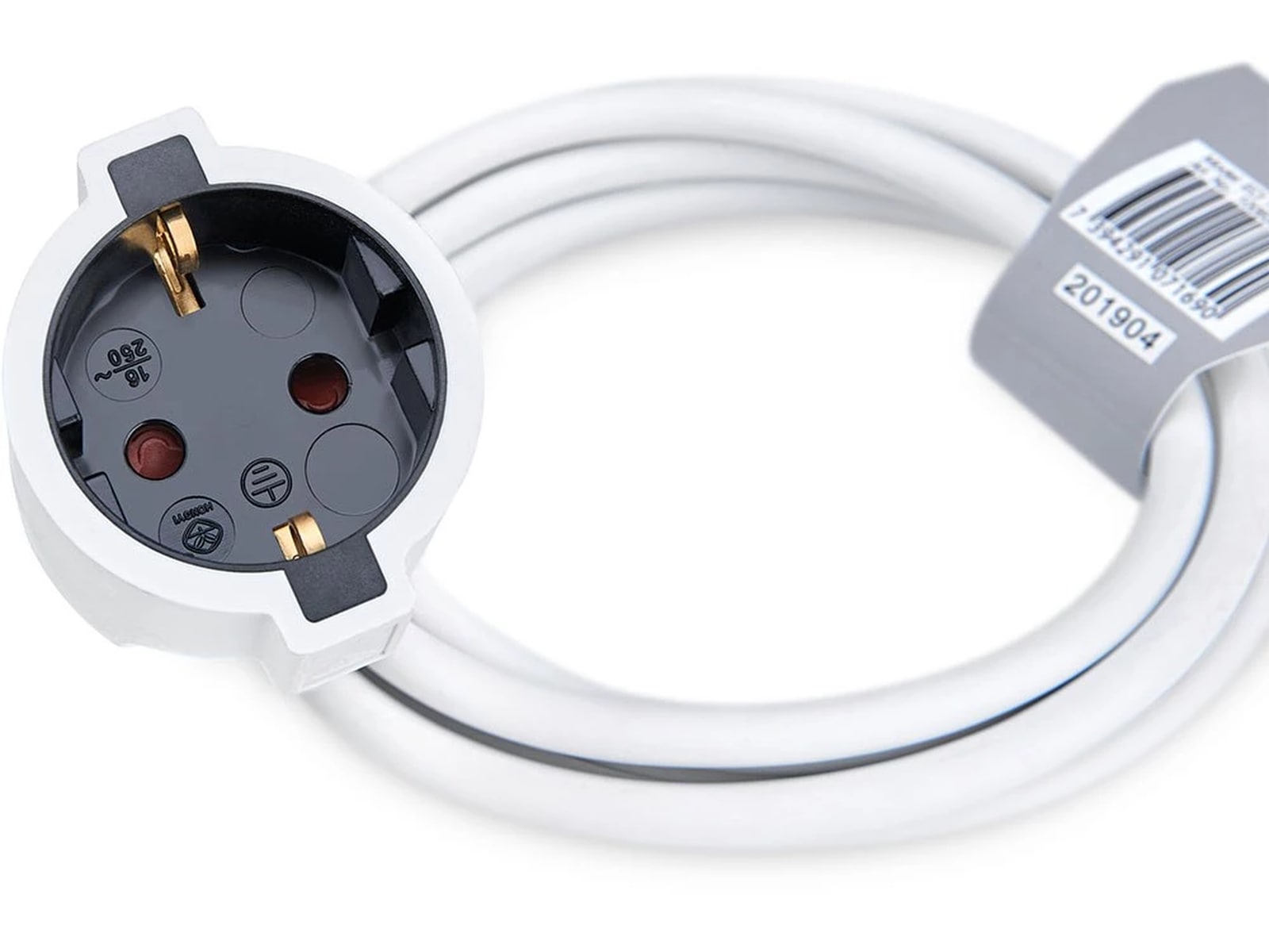 Andersson Skjøteledning 2m (hvit) Skjøtekabel & forgrener