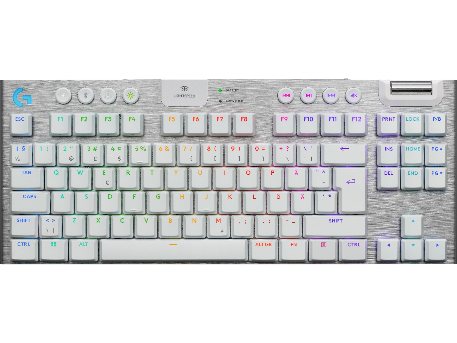 Logitech G915 X Lightspeed TKL Trådløst Gamingtastatur (hvit) Gamingtastatur