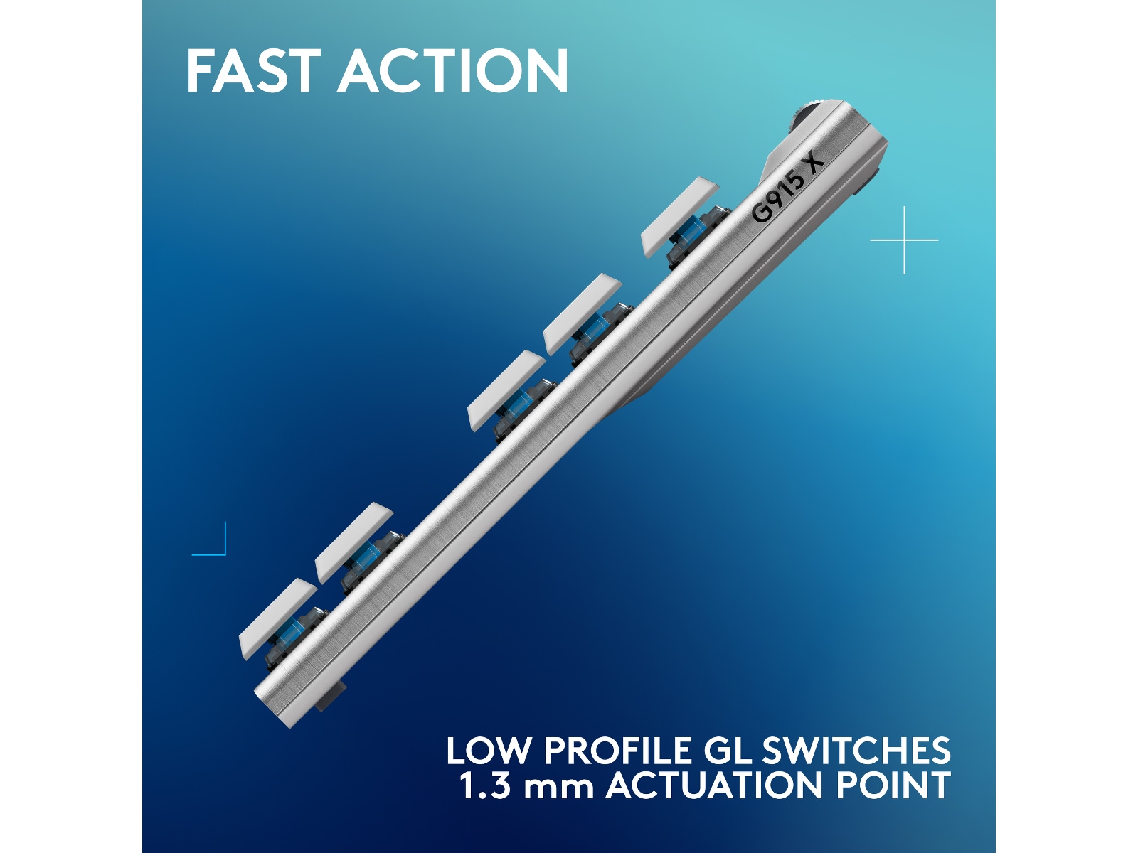 Logitech G915 X Lightspeed TKL Trådløst Gamingtastatur (hvit) Gamingtastatur