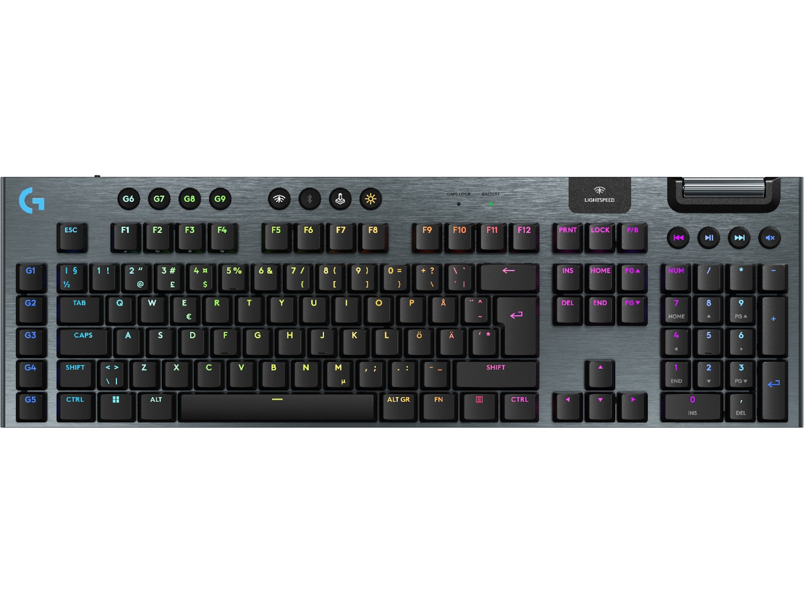 Logitech G915 X Lightspeed Trådløst Gamingtastatur (sort) Gamingtastatur