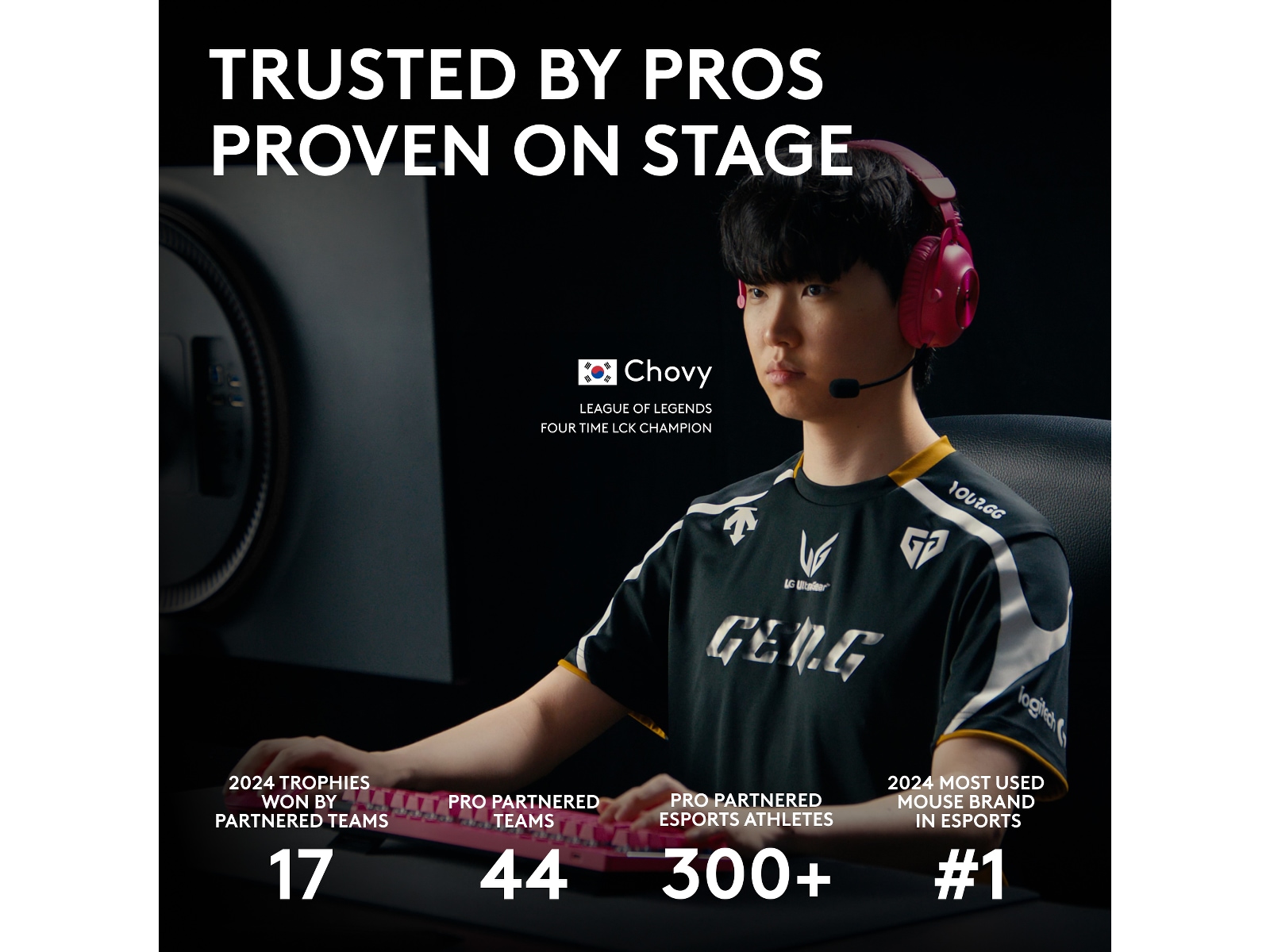 Logitech PRO 2 Lightspeed Trådløs Gamingmus (hvit) Gamingmus