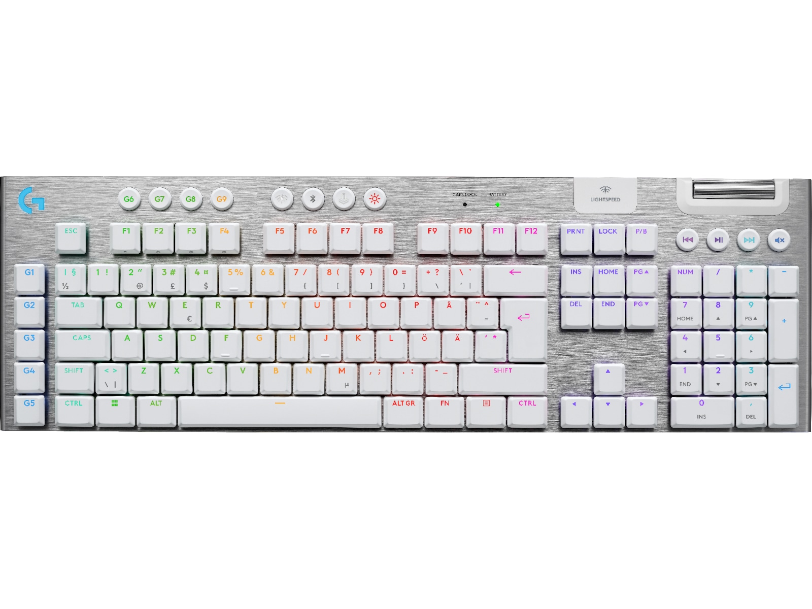 Logitech G915 X Lightspeed Trådløst Gamingtastatur (hvit) Gamingtastatur