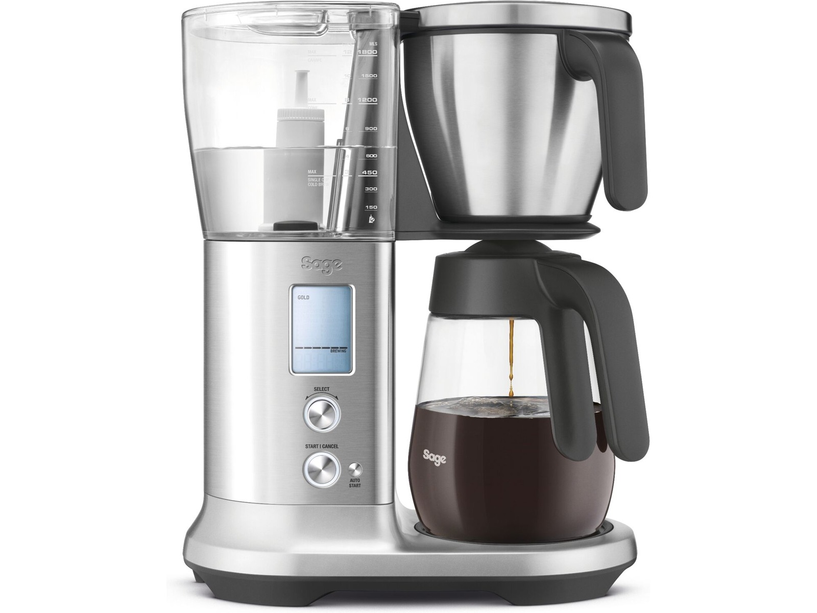 Sage Precision Brewer Glass (børstet stål) Kaffetraktere