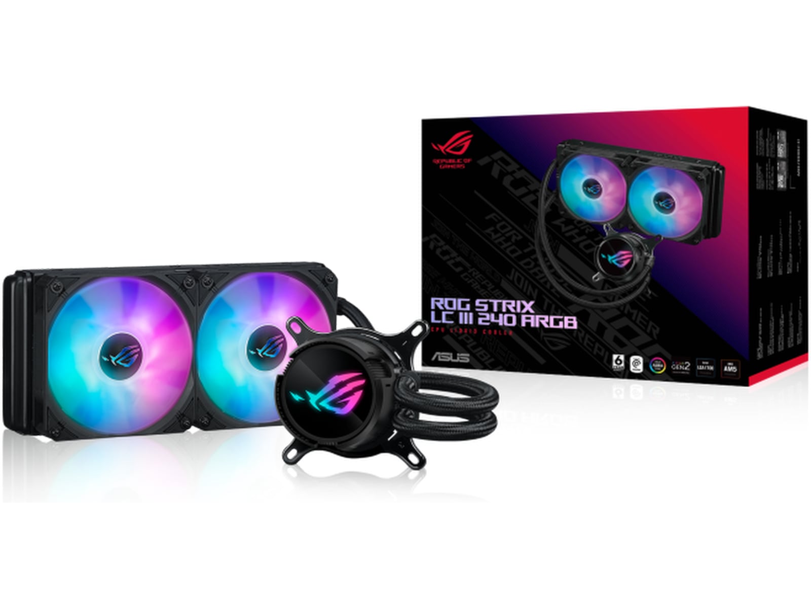 Asus ROG Strix LC III 240 ARGB Kjøler (sort) CPU - Vannkjøling