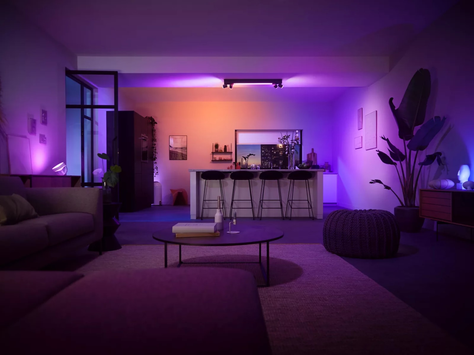 Philips Hue Centris taklampe med 4 spotlys (sort) Taklampe