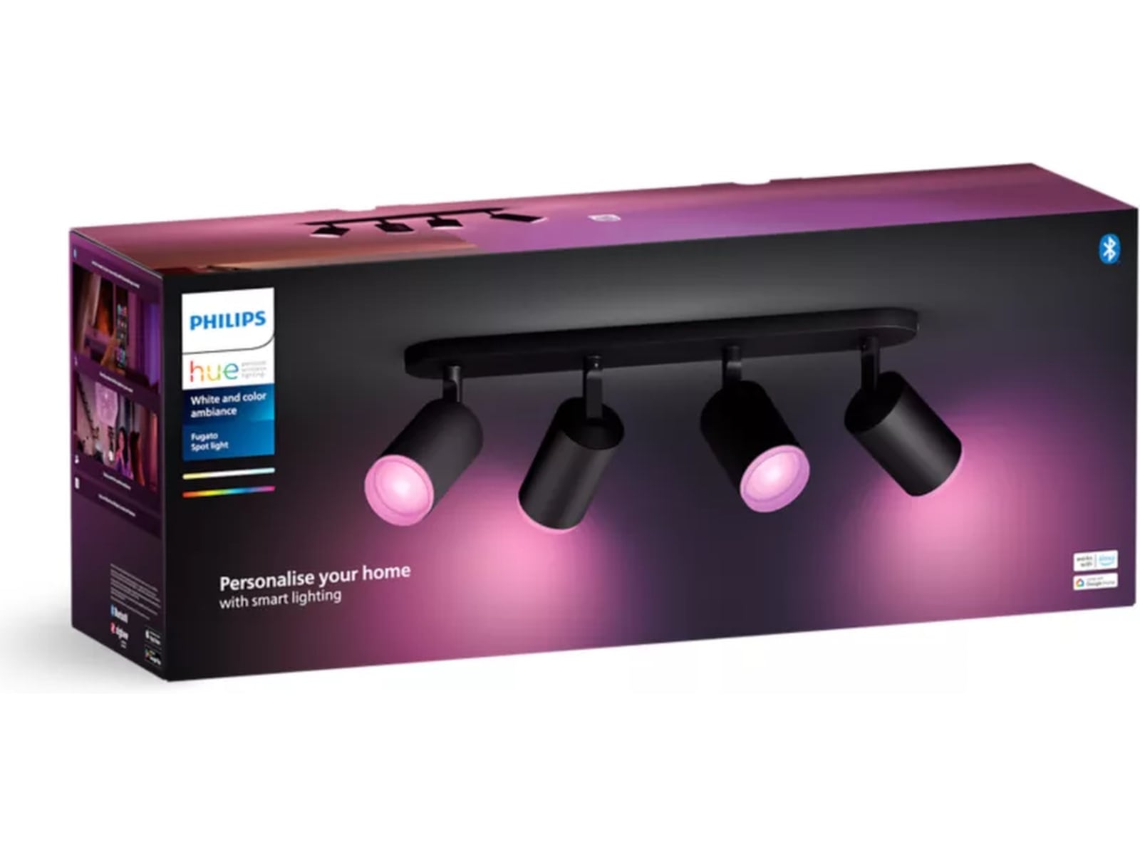 Philips Hue Firedobbelt Fugato-spotlight (sort) Taklampe