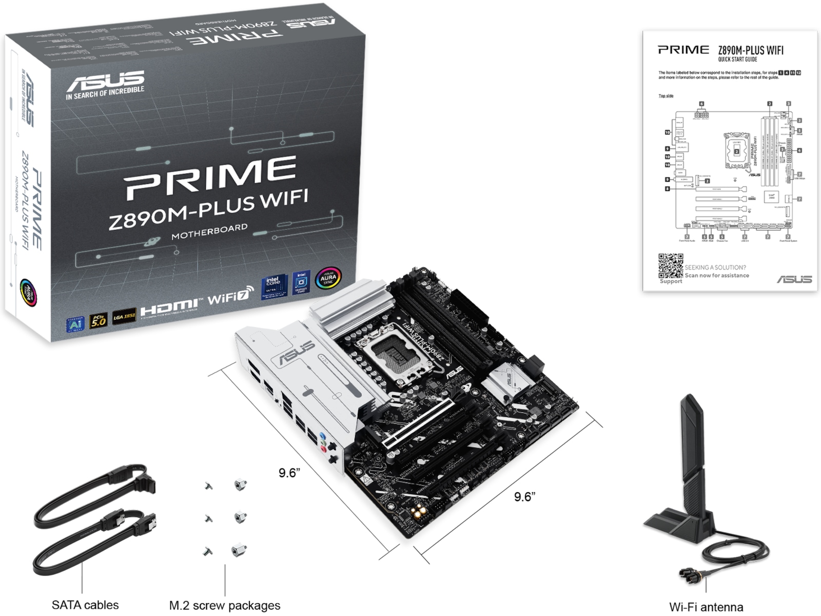 Asus Prime Z890M-PLUS WIFI Hovedkort Intel Socket