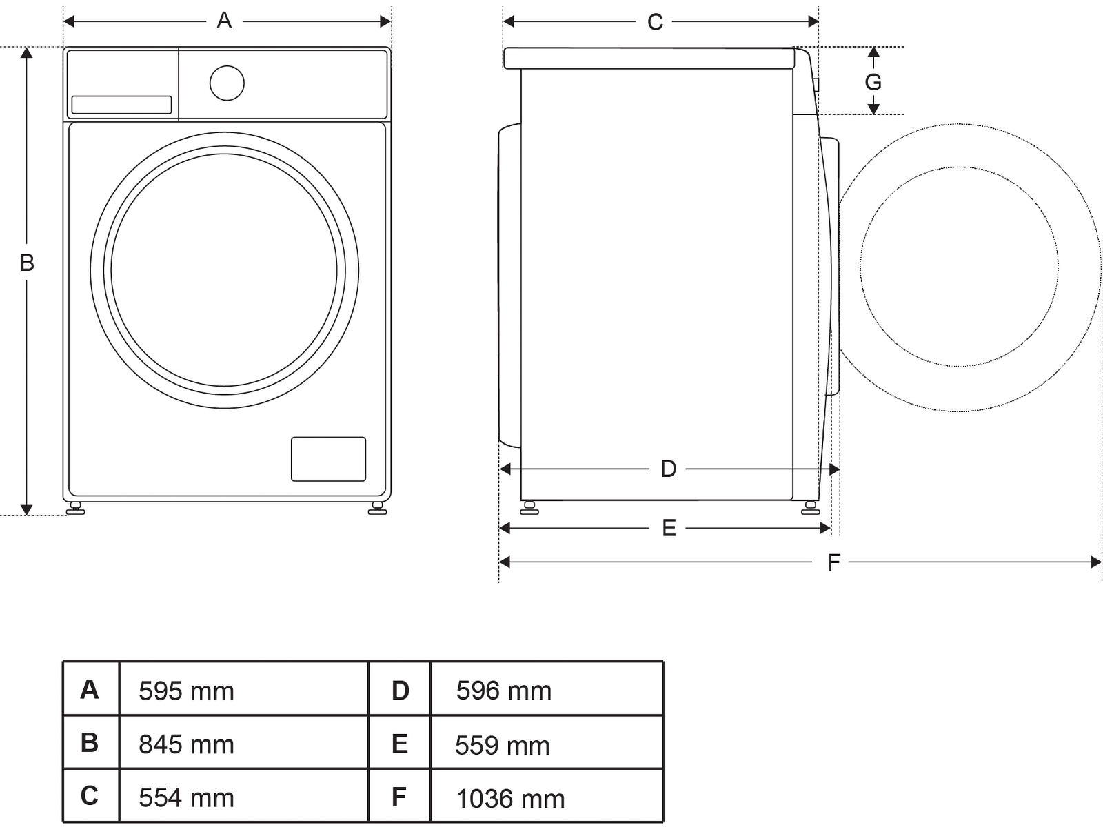 Avant DRH8WH1 tørketrommel (hvit) Tørketrommel
