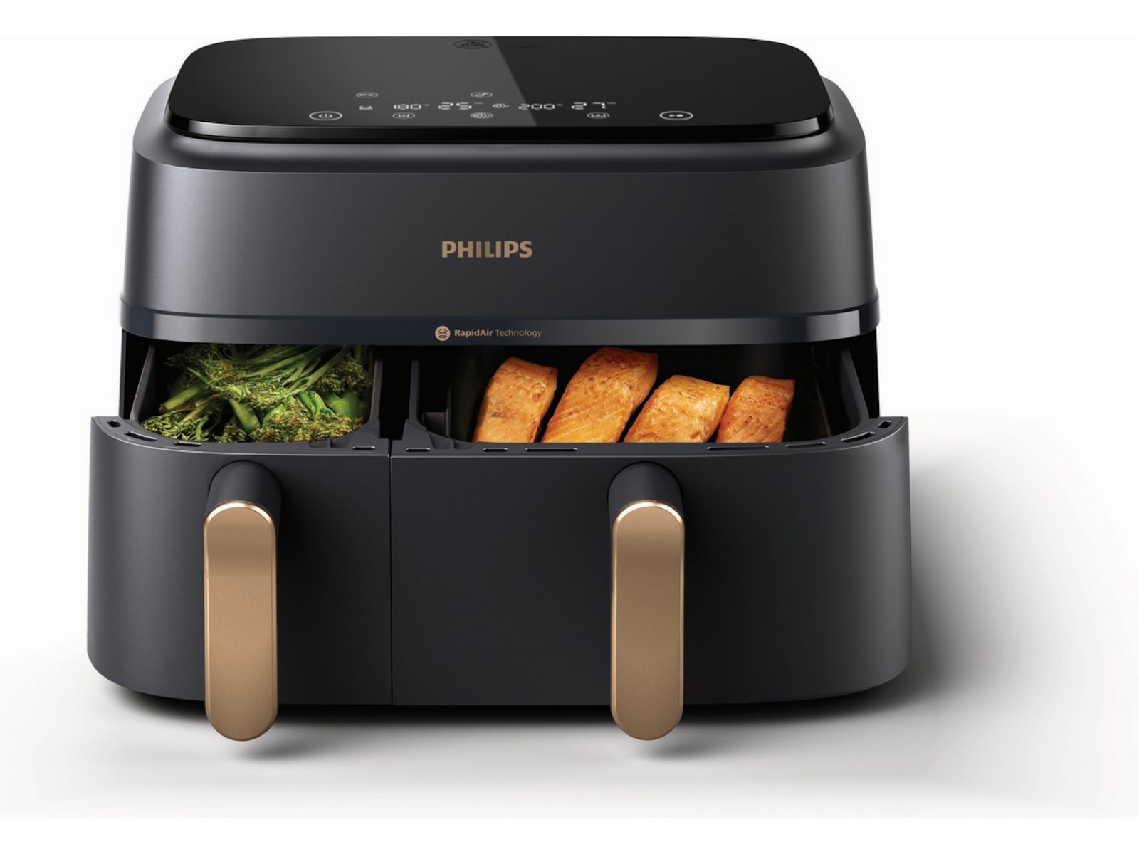 Philips Dual Basket Airfryer 9L NA352/00 (grå/copper) -B-Grade Demo hjem & fritid