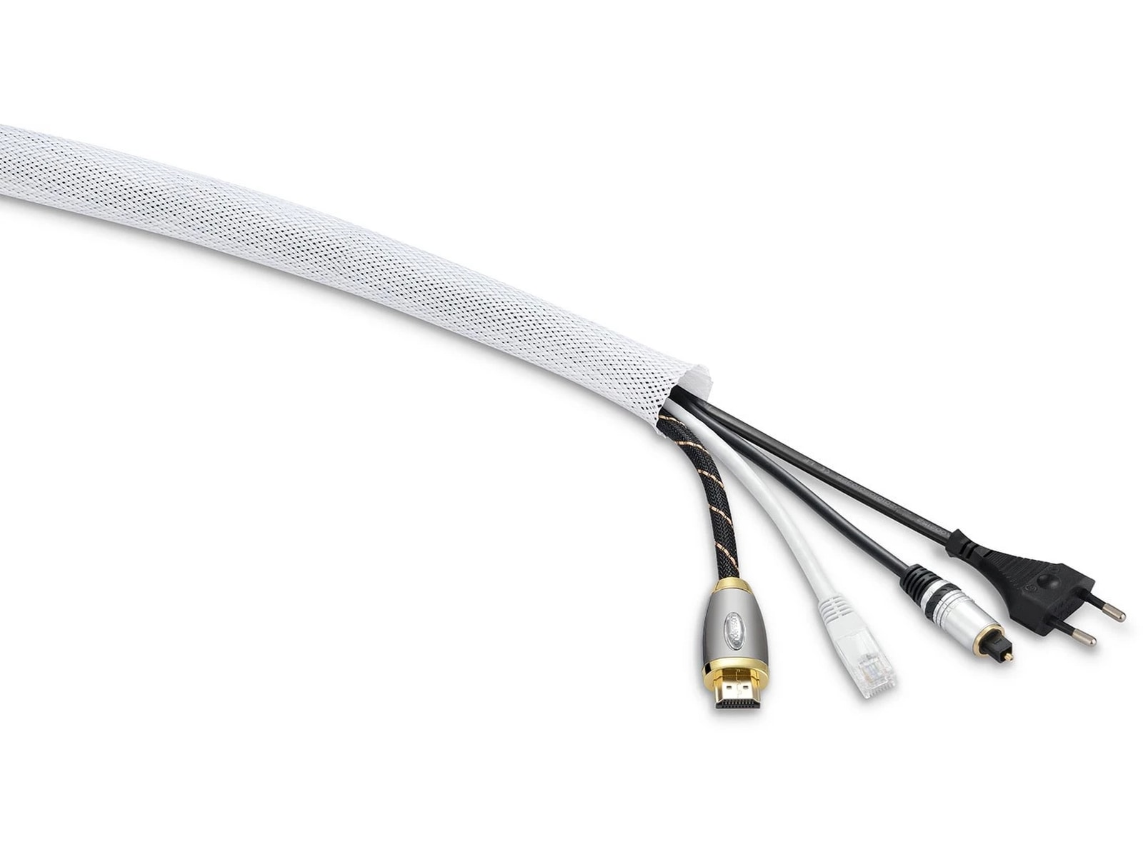 Andersson Kabelsokk med borrelås 1,5m (hvit) Kabelskjulere & tilbehør