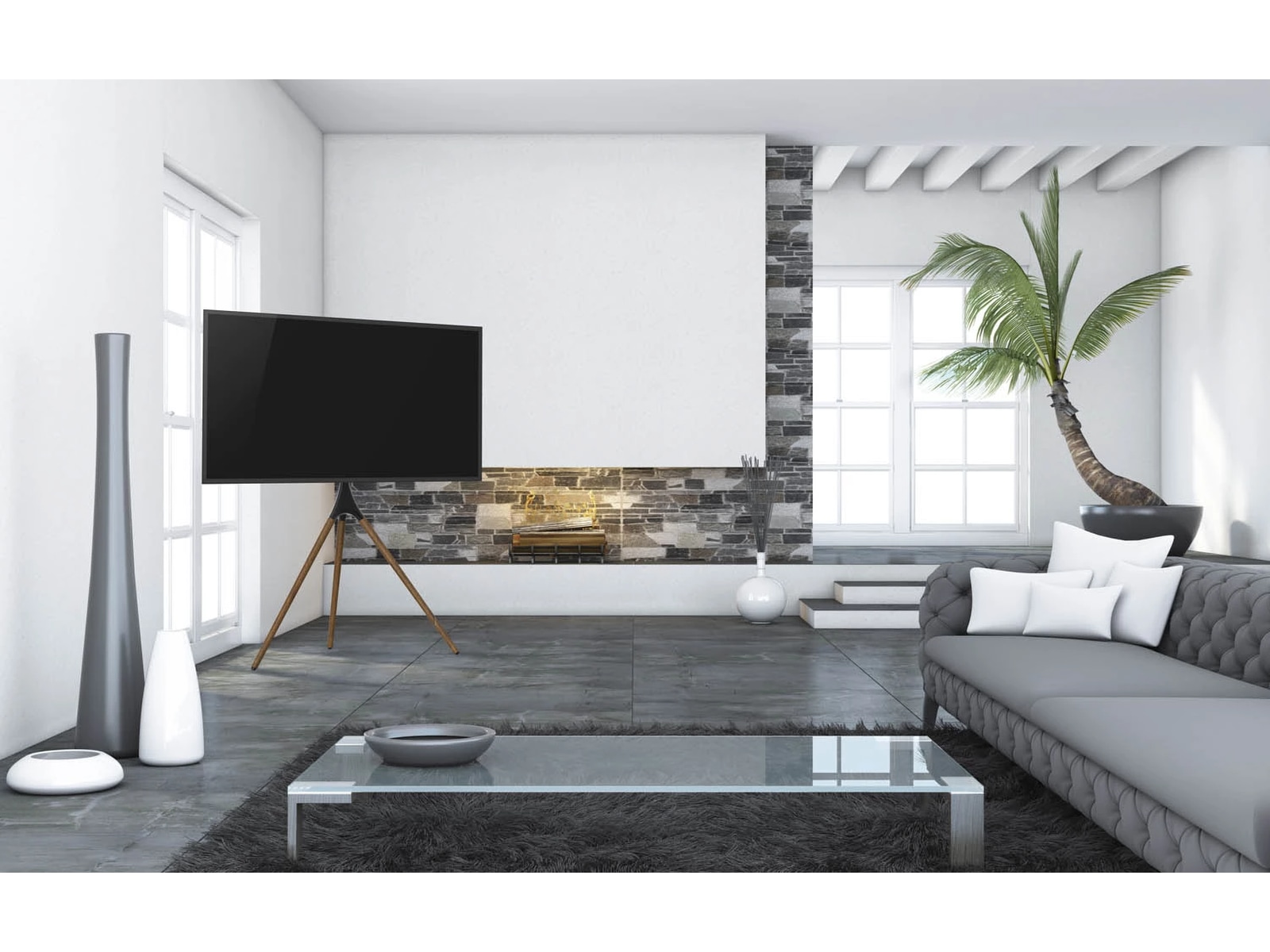 Andersson ATS Gulvstativ for TV (sort/tre) Veggfeste & TV-stativ