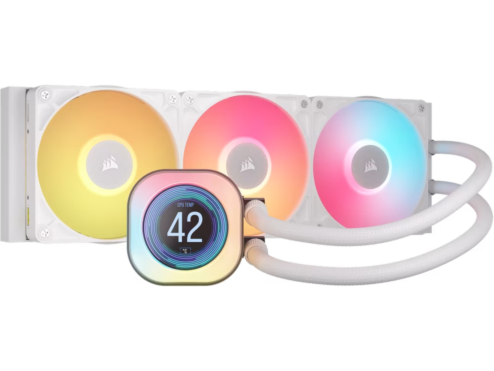 Corsair iCUE LINK TITAN 360 RX LCD AIO Kjøler (hvit) CPU - Vannkjøling