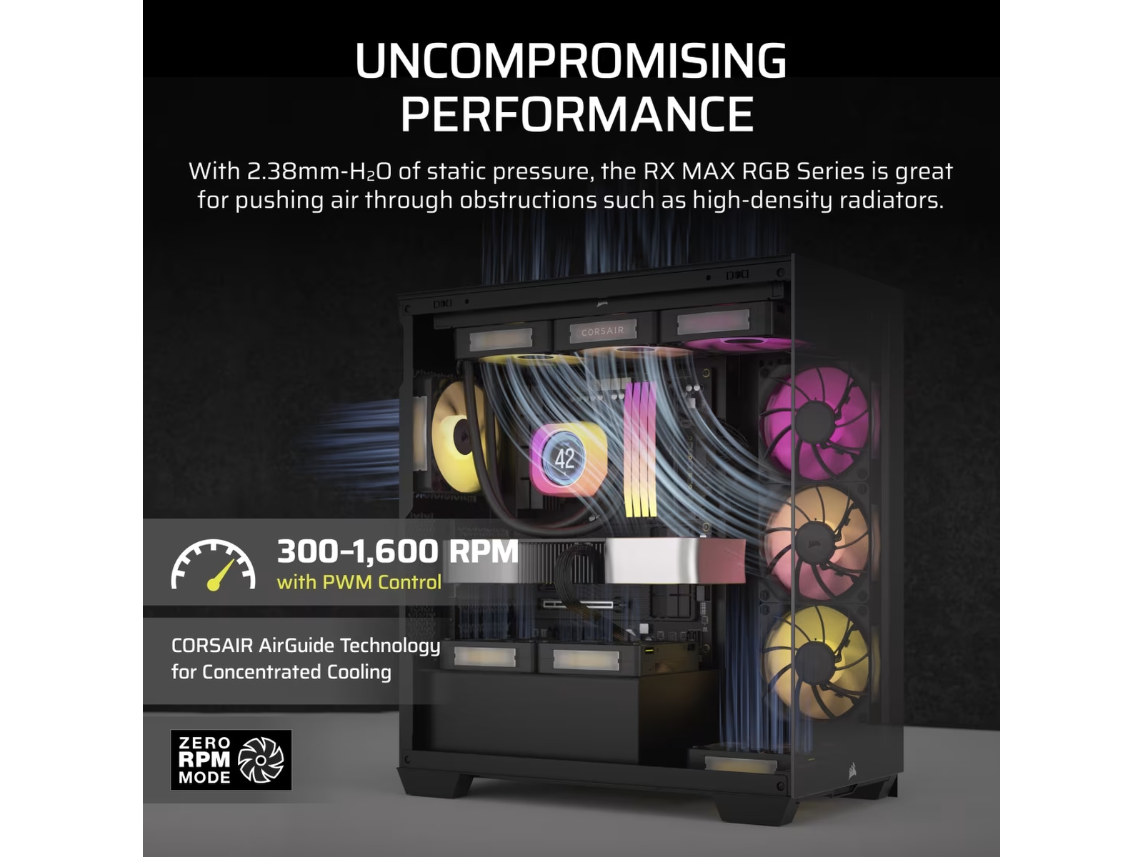 Corsair iCUE LINK RX140 RGB MAX Vifte (sort) Vifter