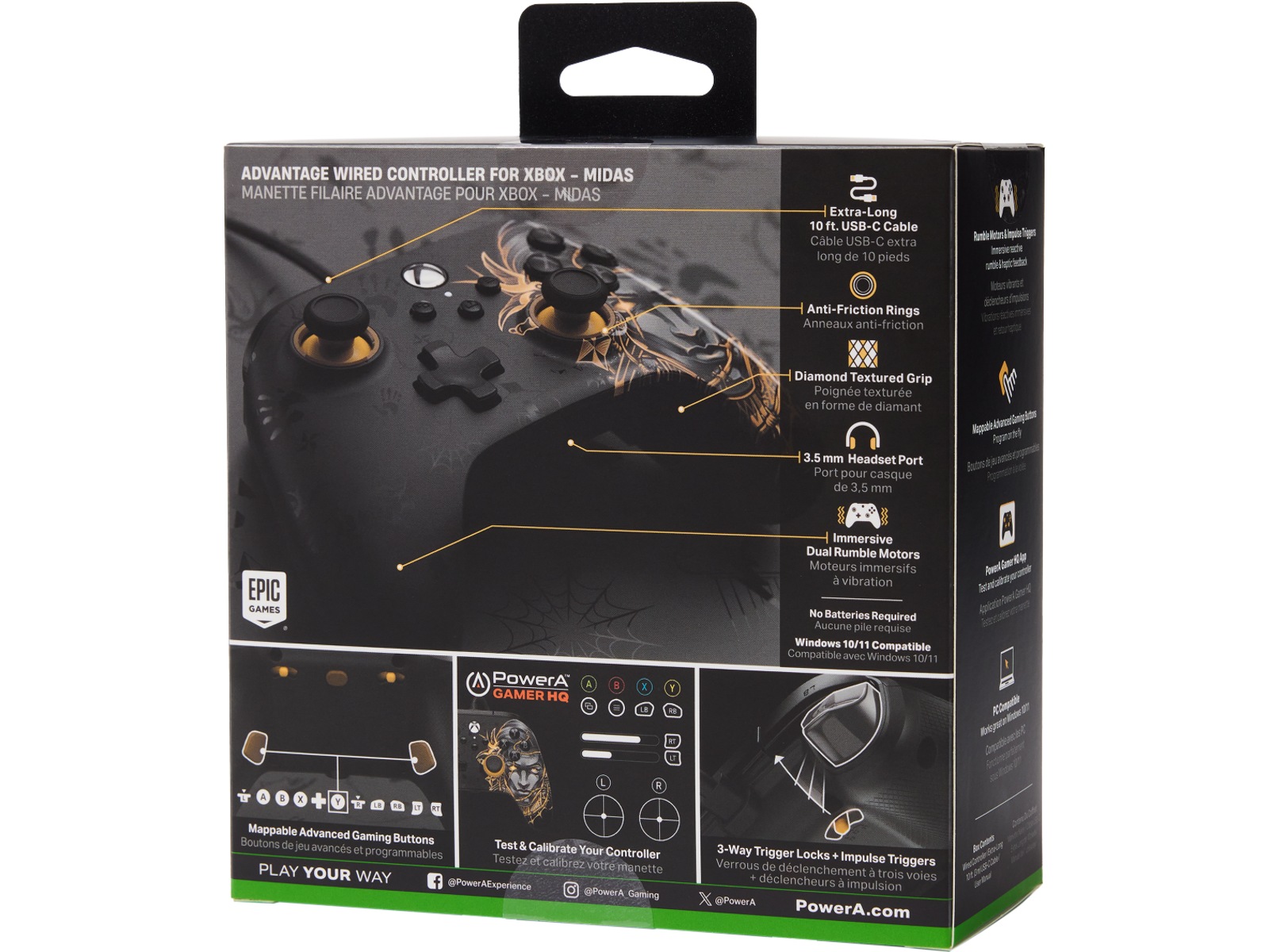 PowerA Xbox Series X/S Kontroller (Midas) Tilbehør til spillkonsoller