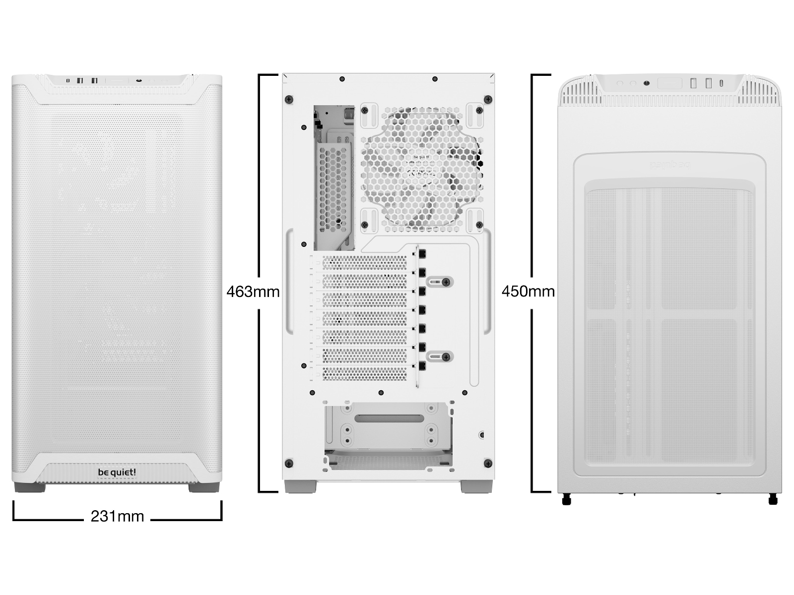 be quiet! PURE BASE 501 Airflow Black Mid Tower (hvit) Midi tower