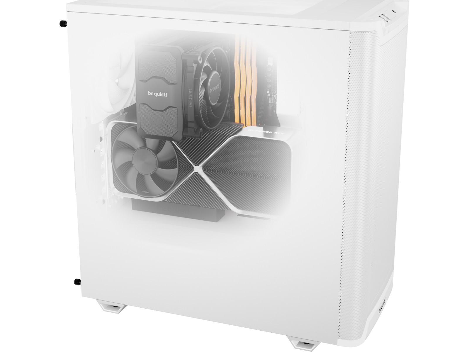 be quiet! PURE BASE 501 Airflow Black Mid Tower (hvit) Midi tower