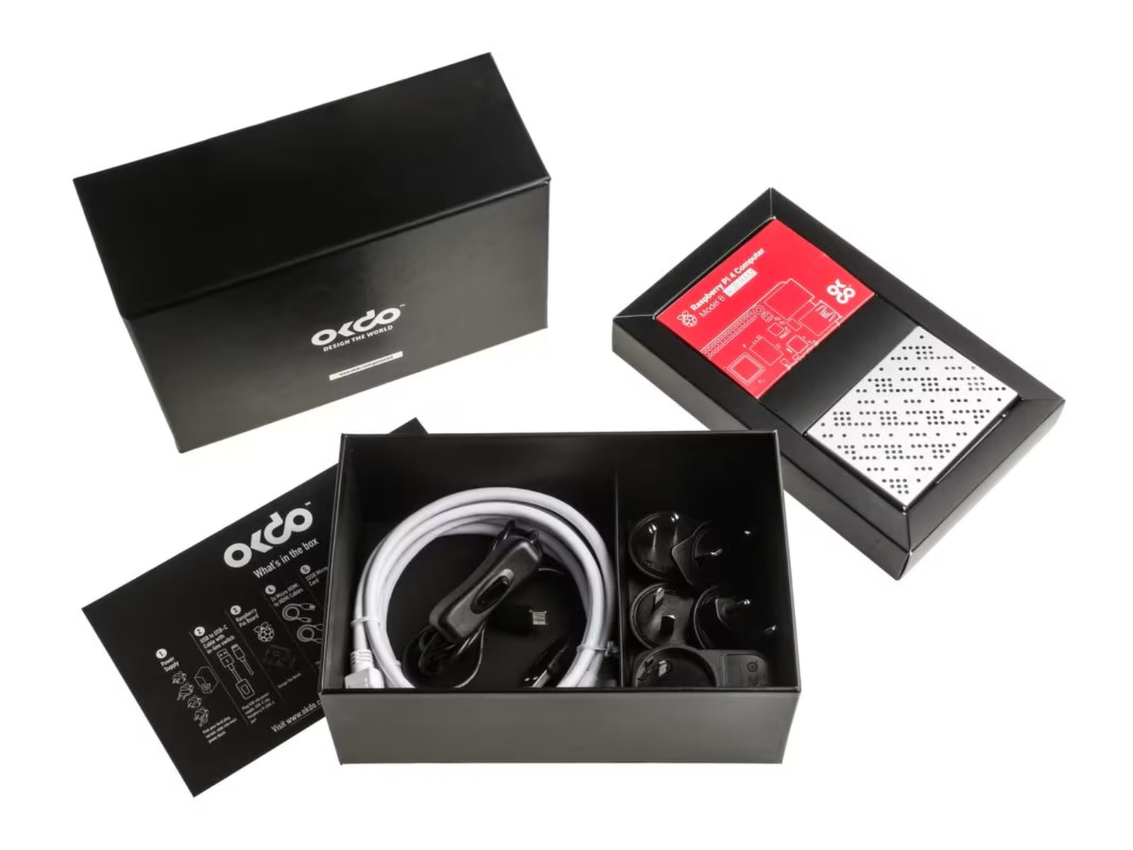 Raspberry PI4 4GB Starter Kit. Barebone (m. Hovedkort)