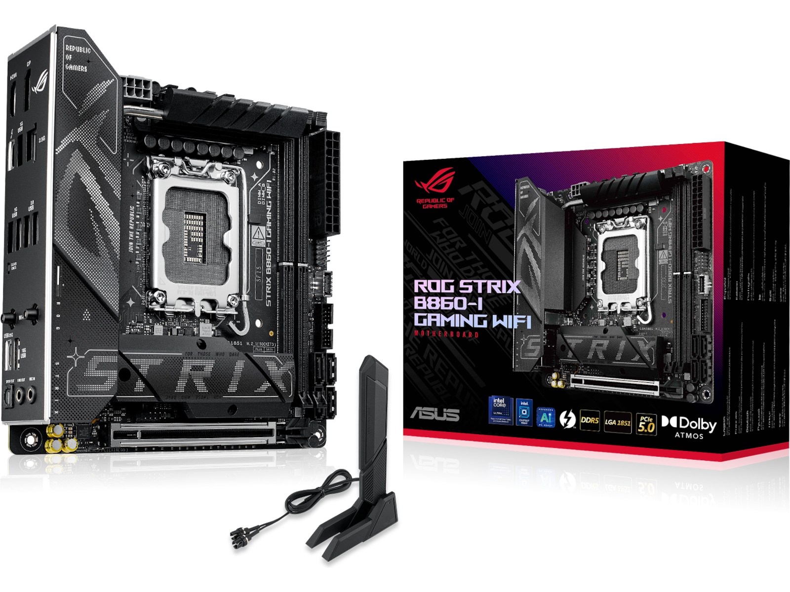 ASUS ROG STRIX B860-I GAMING WIFI Hovedkort Intel Socket