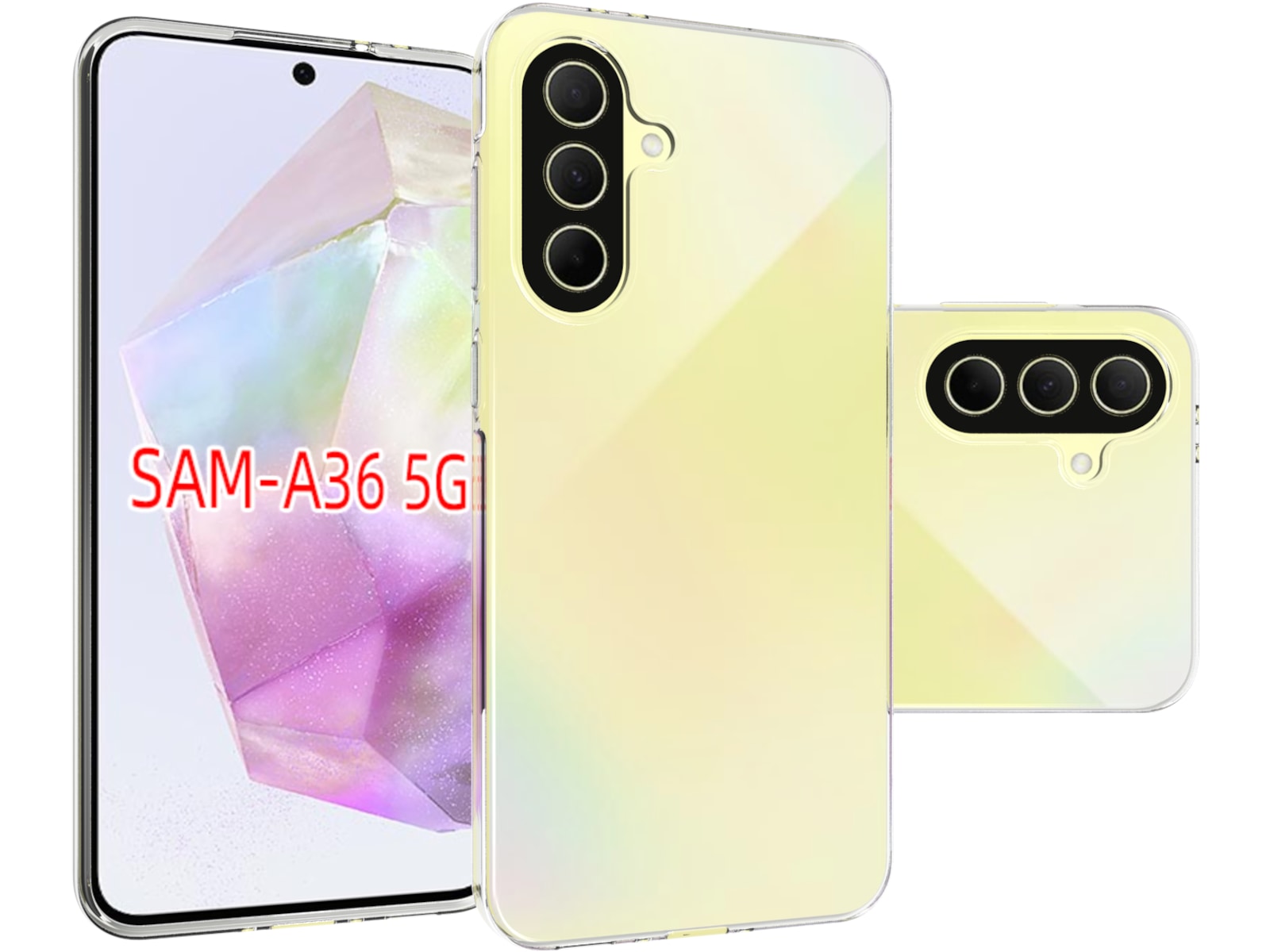 iiglo Galaxy A36 Silikondeksel (gjennomsiktig) Mobildeksel