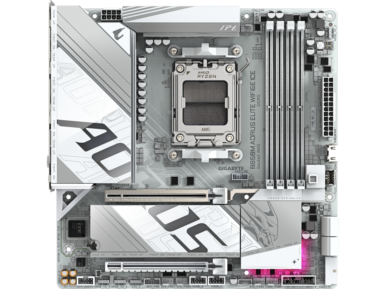 Gigabyte B850M Aorus Elite WF6E ICE Hovedkort AMD Socket