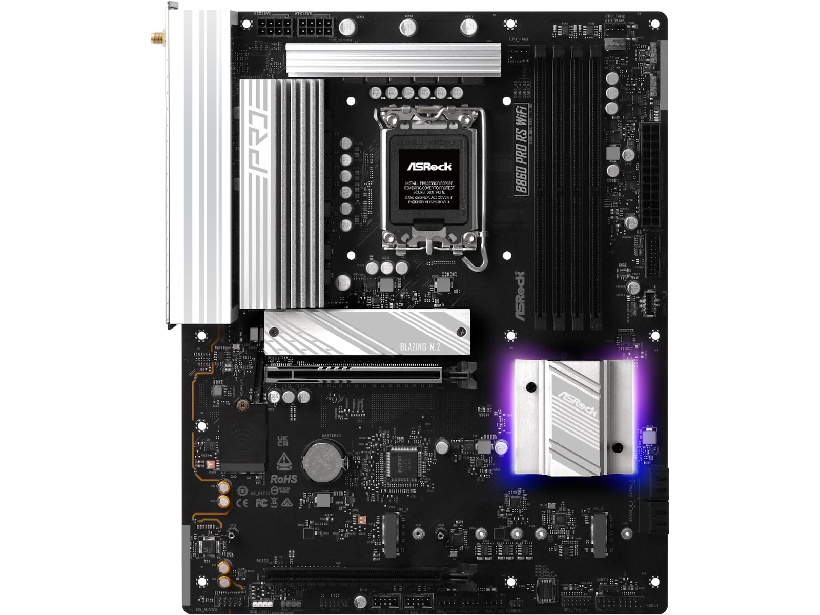 ASRock B860 Pro RS WiFi Hovedkort Intel Socket