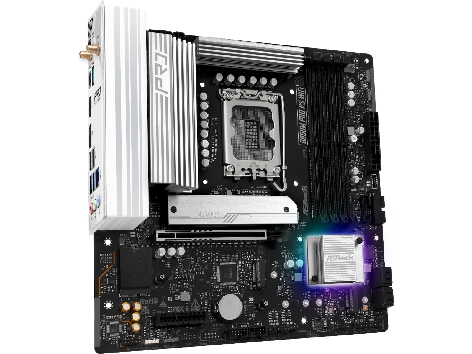 ASRock B860M Pro RS WiFi Hovedkort Intel Socket