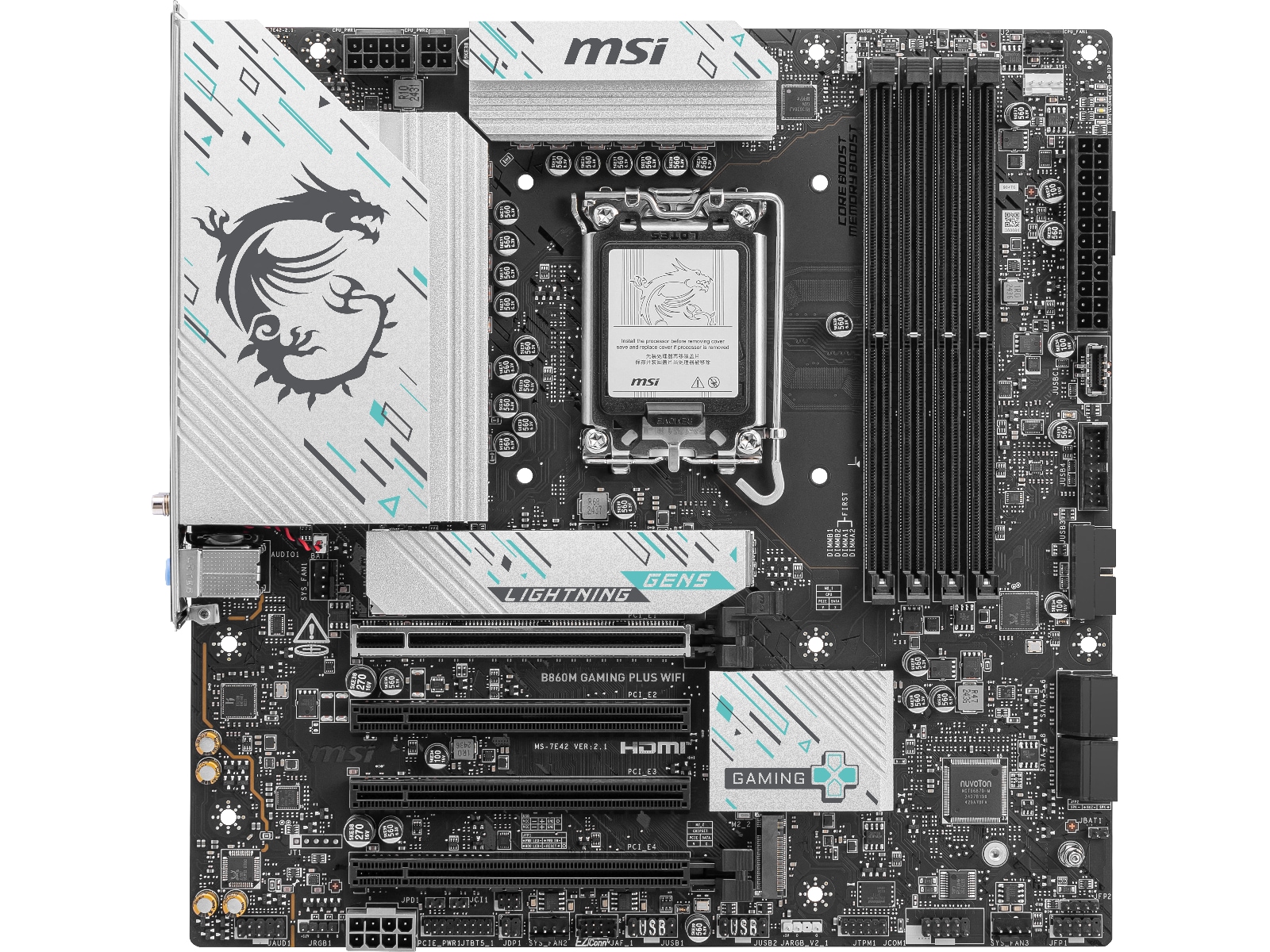 MSI B860M GAMING PLUS WIFI Hovedkort Intel Socket