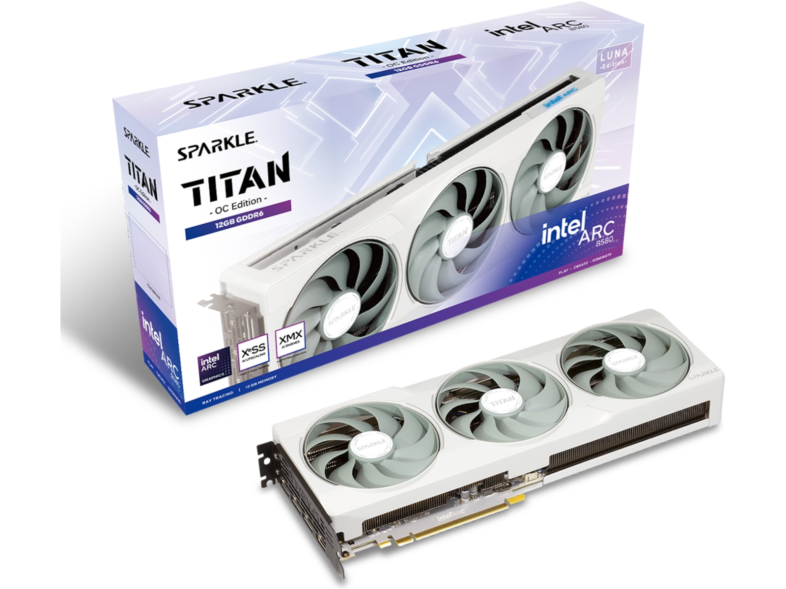 Sparkle Intel Arc B580 TITAN Luna OC Skjermkort