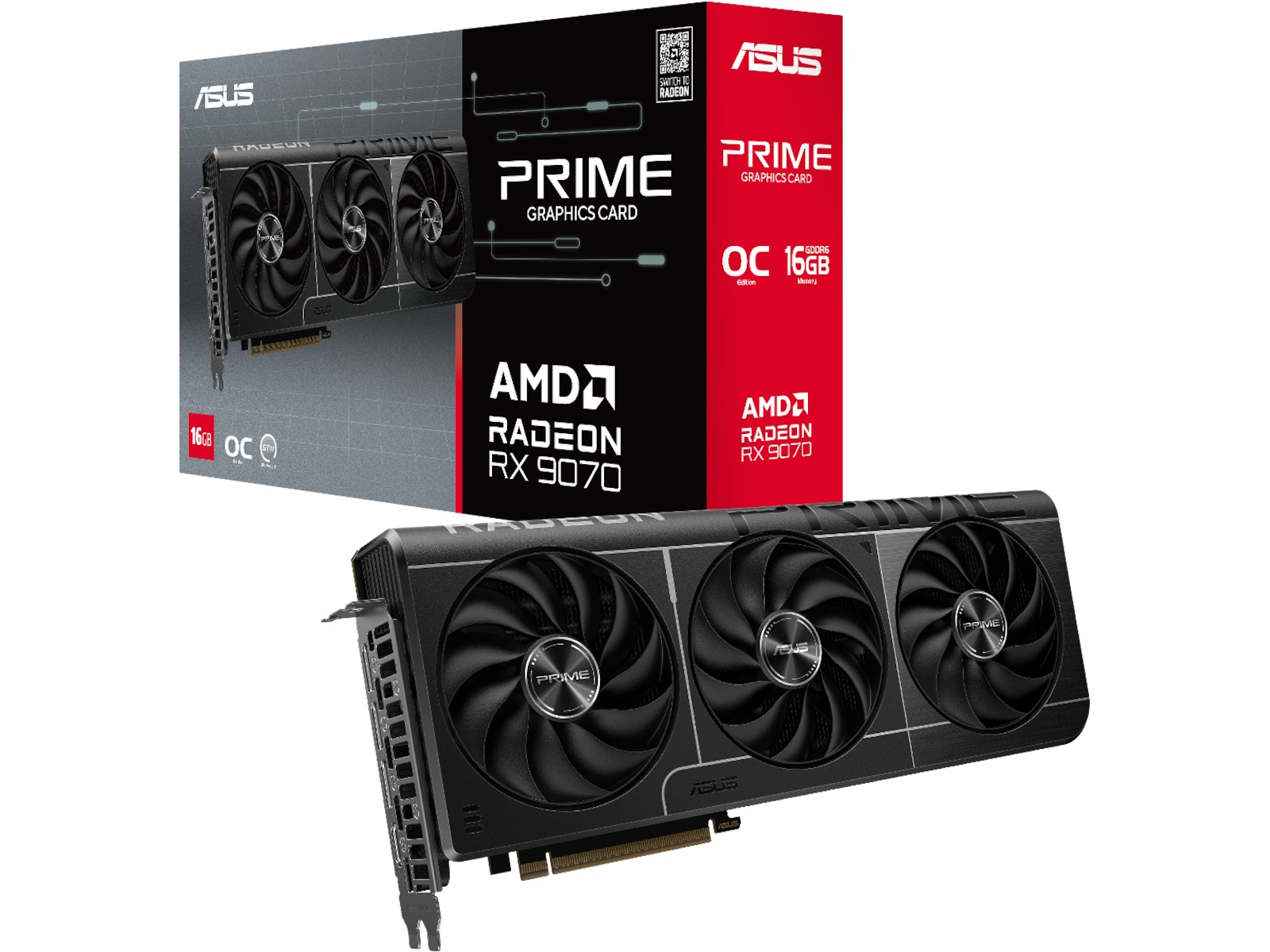ASUS Prime AMD Radeon RX 9070 OC Skjermkort