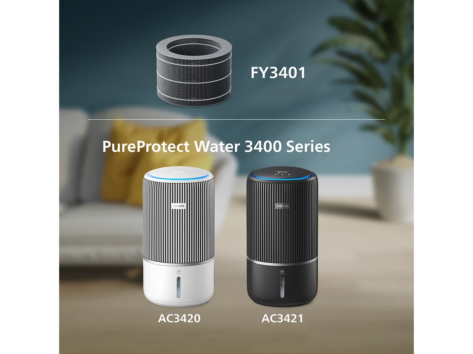 Philips PureProtect Water 3400 Series Befuktningsfilter Luftrensere