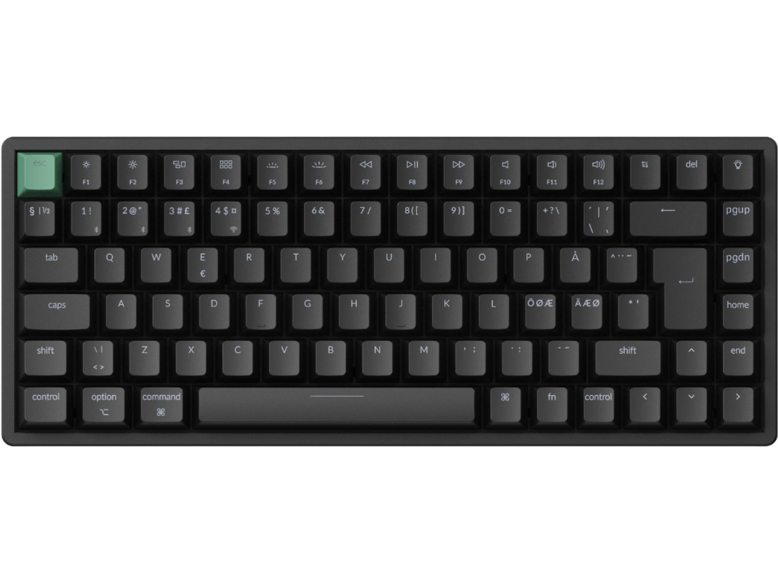 Keychron K2 HE QMK trådløst gamingtastatur (sort) Gamingtastatur