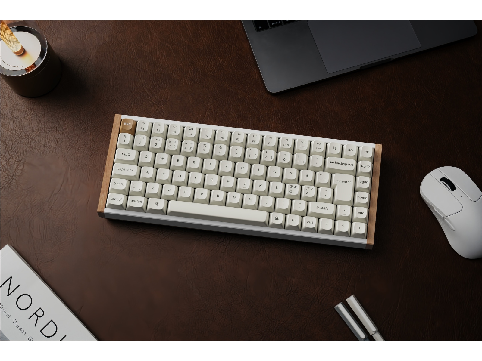 Keychron K2 HE SE QMK trådløst gamingtastatur (hvit) Gamingtastatur