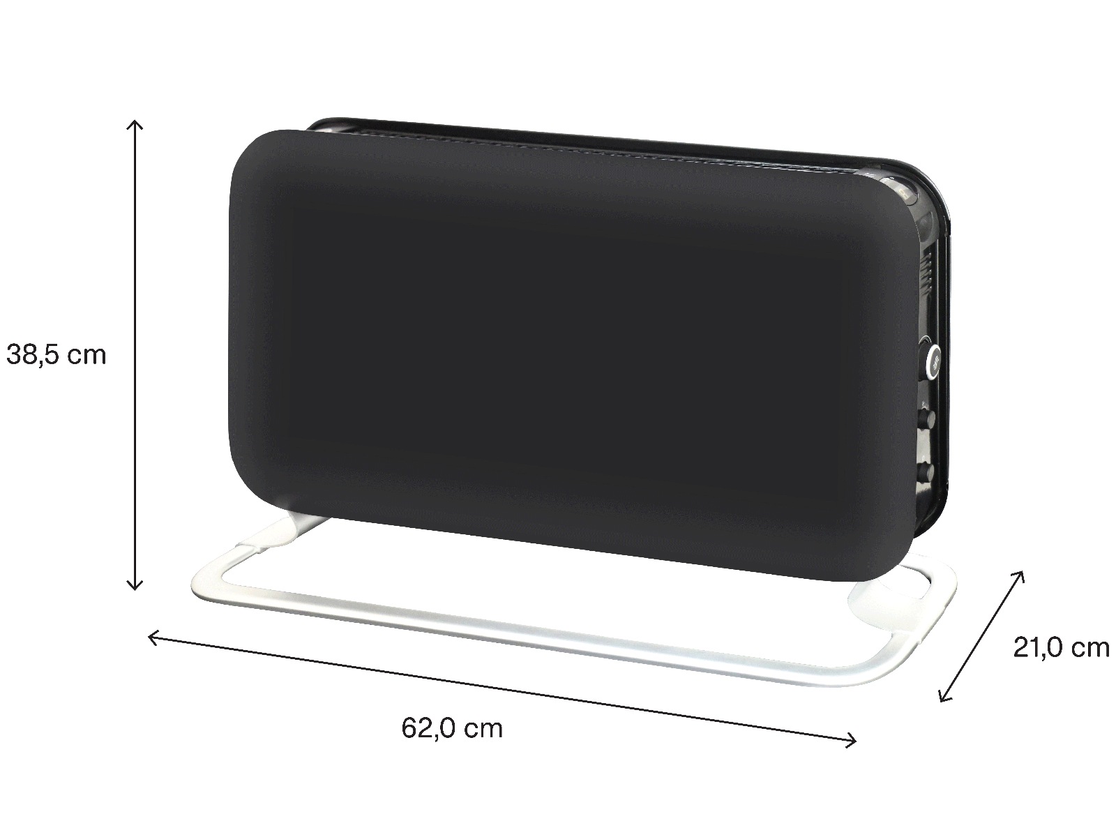 Mill Instant gulvovn 2000W Led (sort) Frittstående varmeovner