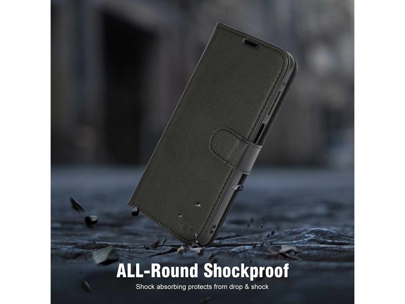 iiglo Galaxy A26 5G 2-i-1 Lommebokdeksel (sort) Mobildeksel