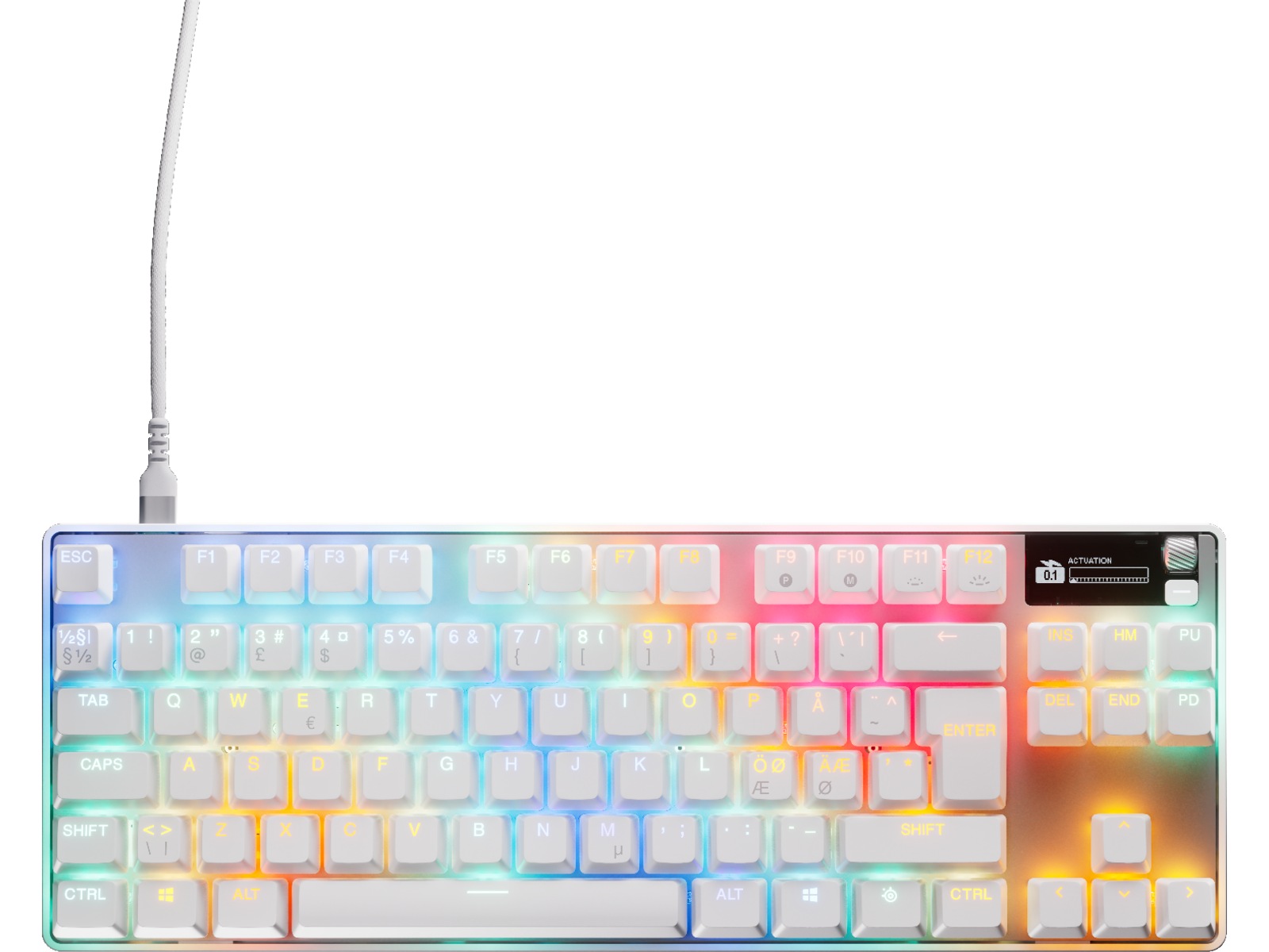 SteelSeries Apex Pro TKL Gen 3 gamingtastatur (hvit) Gamingtastatur