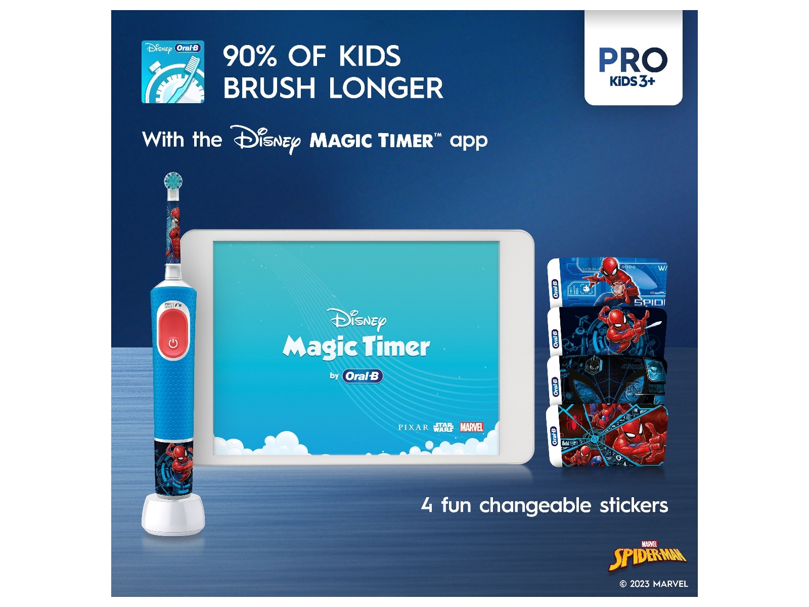 ORAL-B Vitality Pro Kids Elektrisk tannbørste (spiderman) Elektriske tannbørster