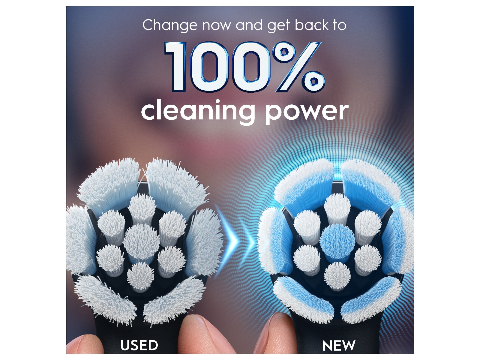 Oral-B iO Gentle Care Børstehoder 6 stk (sort) Tannbørstehoder