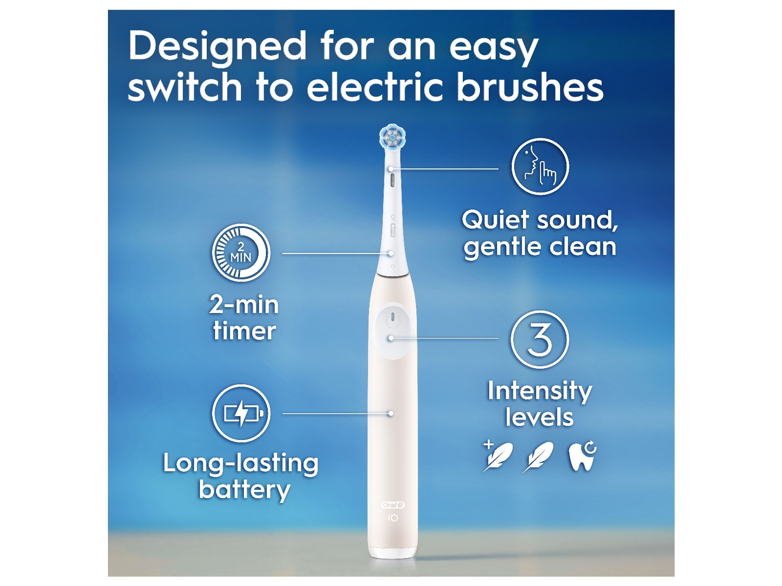 ORAL-B iO2 Series Elektrisk tannbørste (Calm Pink) Elektriske tannbørster