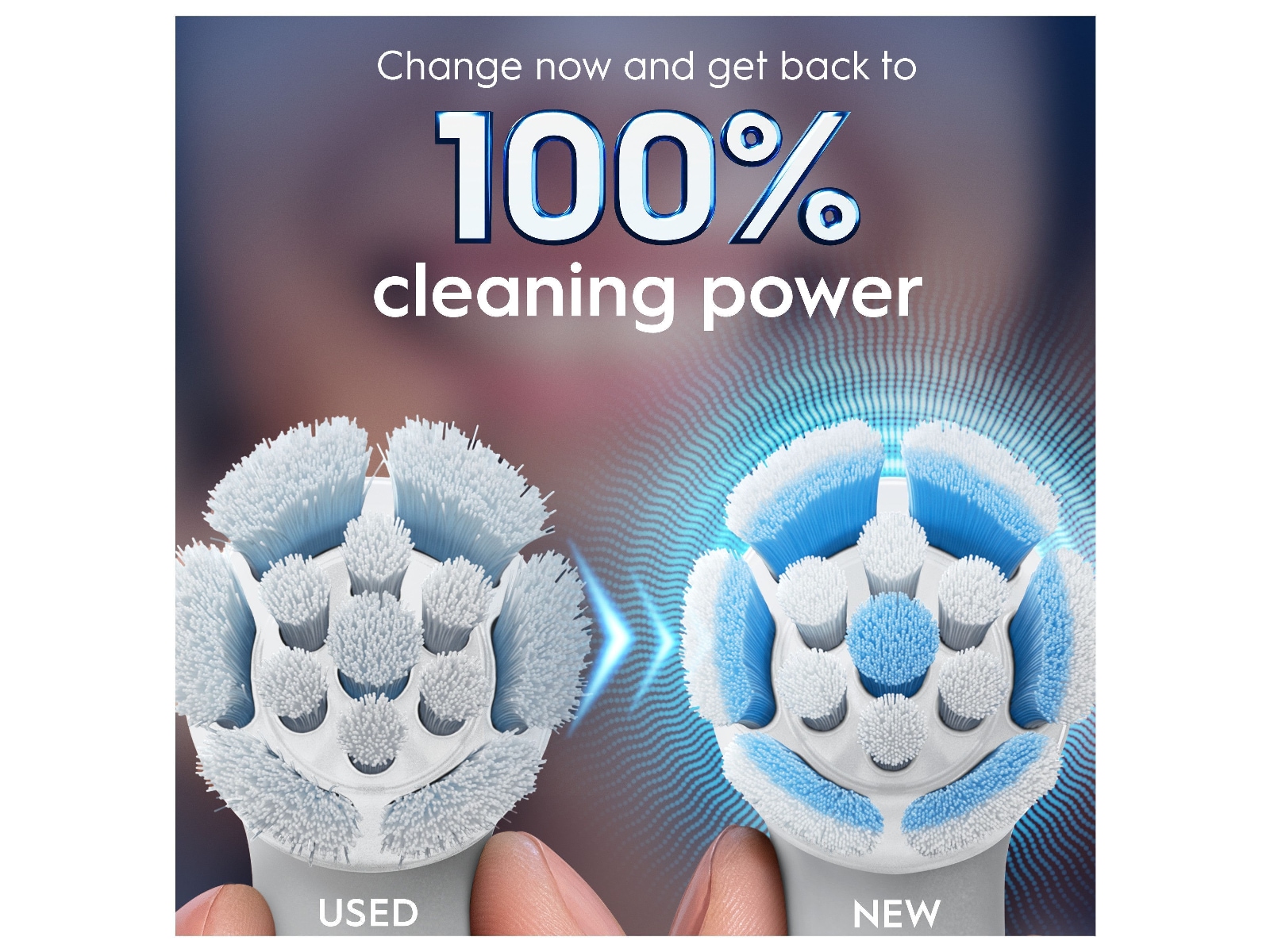 Oral-B iO Gentle Care Børstehoder 6 stk (hvit) Tannbørstehoder