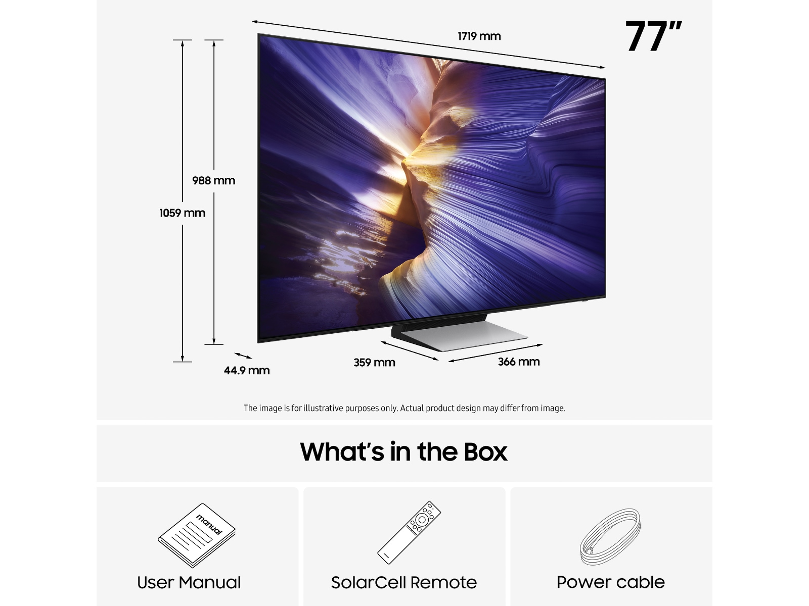 Samsung 77" S90F OLED 4K Smart TV (2025) 70 - 79 tommer TV